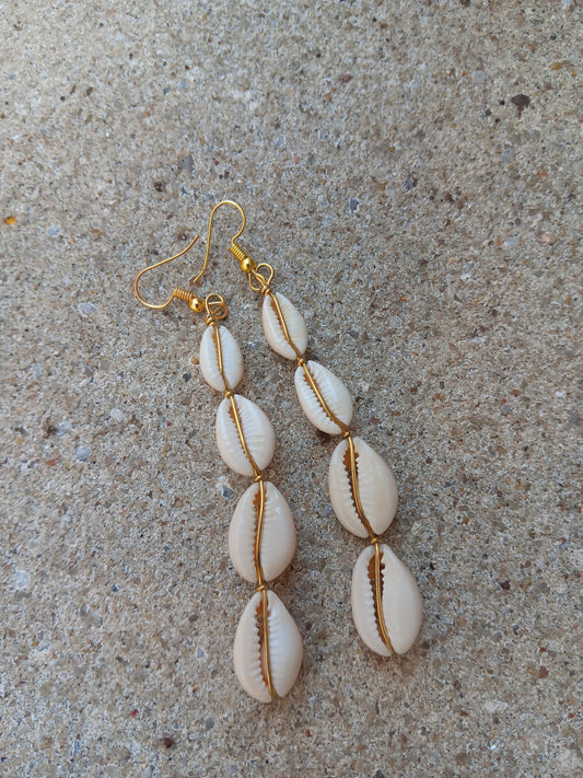 Cowrie Shell Earrings, Seashell Earrings, African Earrings | Holistic Vibe Goddess
