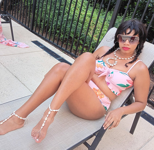 Cowrie Foot Jewelry, Cowrie Shell Jewelry, Barefoot Sandals