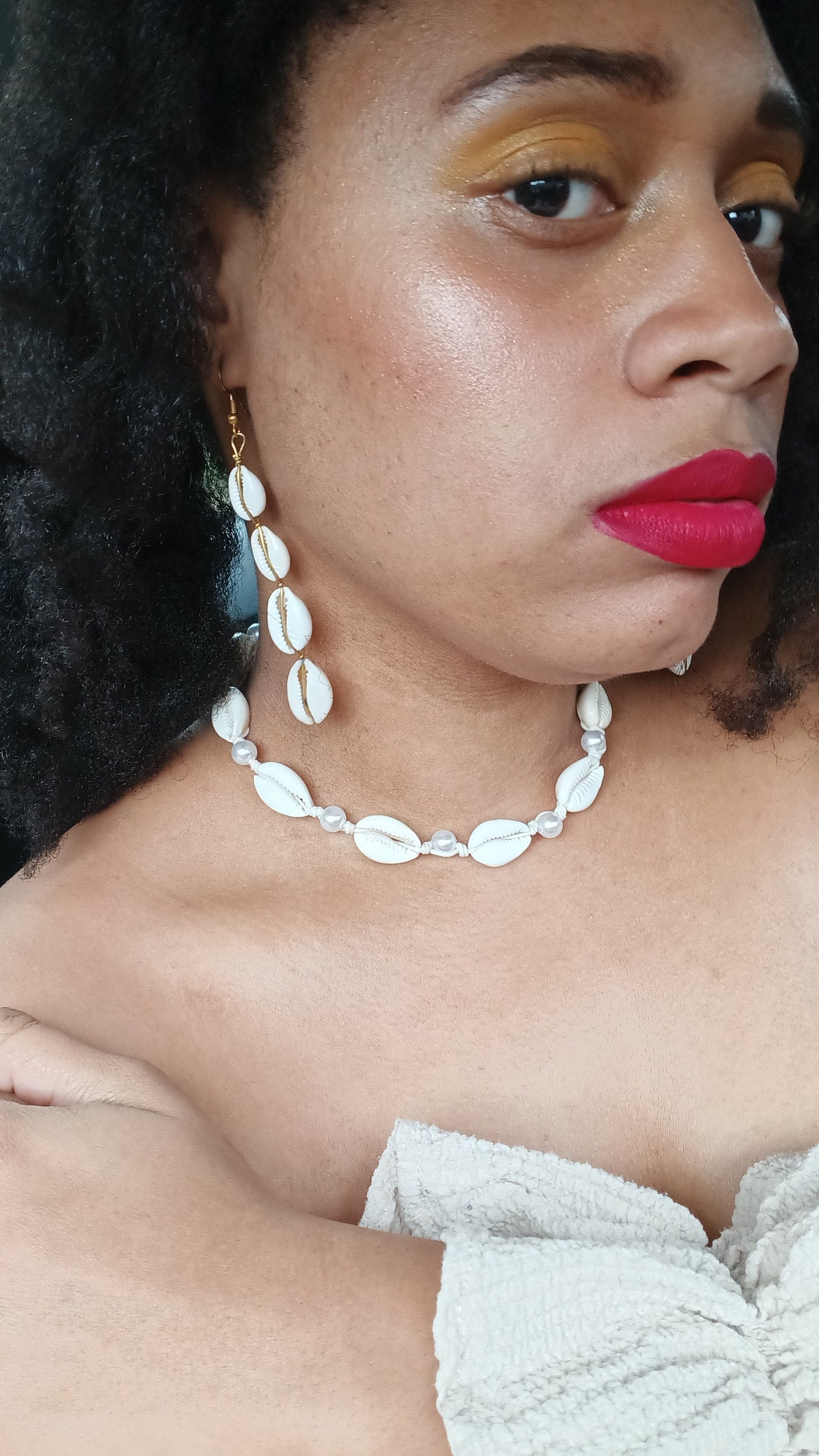 Cowrie Shell Necklace, Cowie Shell Jewelry, Sea Shell Necklace